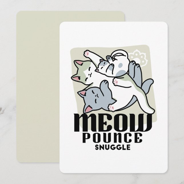 Lazer - Design de Gatos Preguiçosos (Frente/Verso)