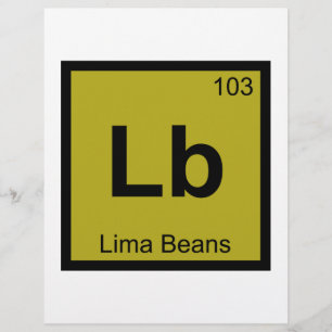 Lb - Símbolo de Mesa periódica de química do Li