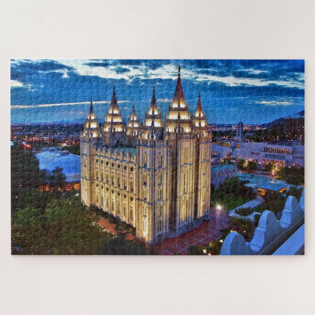 LDS Salt Lake Temple Utah quebra-cabeça (Horizontal)