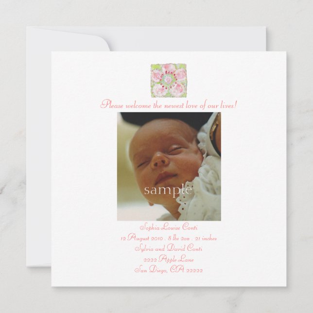 le Anúncio de nascimento do Printempt (Verso)