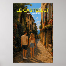 Le Castellet, France – Vintage Travel Poster