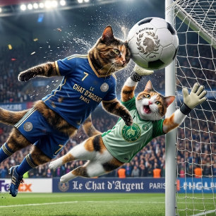 Le Chat d'Argent Bola de Futebol Paris Gato Prat