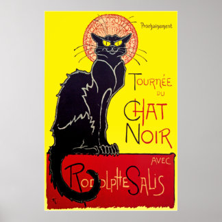 Le Chat Noir Black Cat Poster vintage