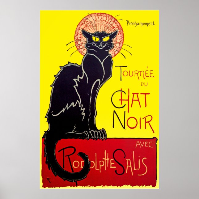 Le Chat Noir Black Cat Poster vintage (Frente)