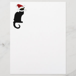Le Chat Noir Santa Hat Natal