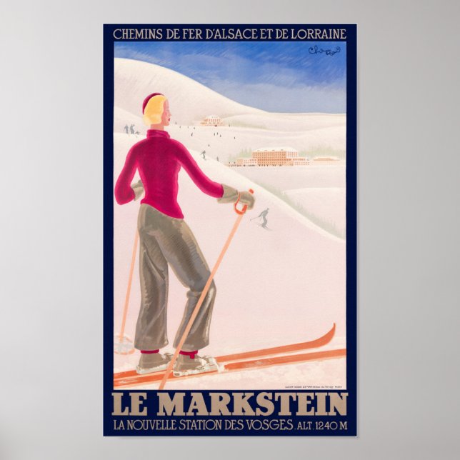 Le Markstein France Poster vintage 1930 (Frente)