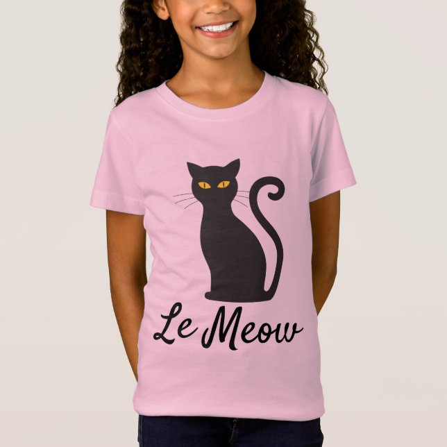 LE MEOW, T-Shirts DE GATO FRANCÊS (Frente)
