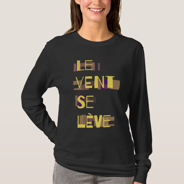 Le Vent Se Leve, T-Shirt Francês (Frente)