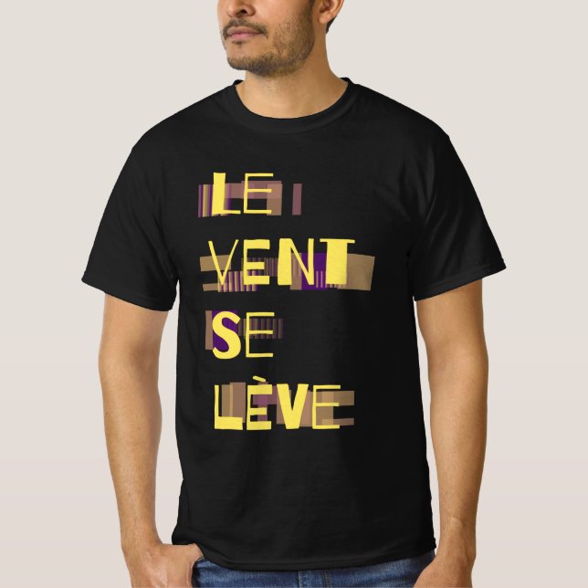 Le Vent Se Leve, T-Shirt Francês (Frente)