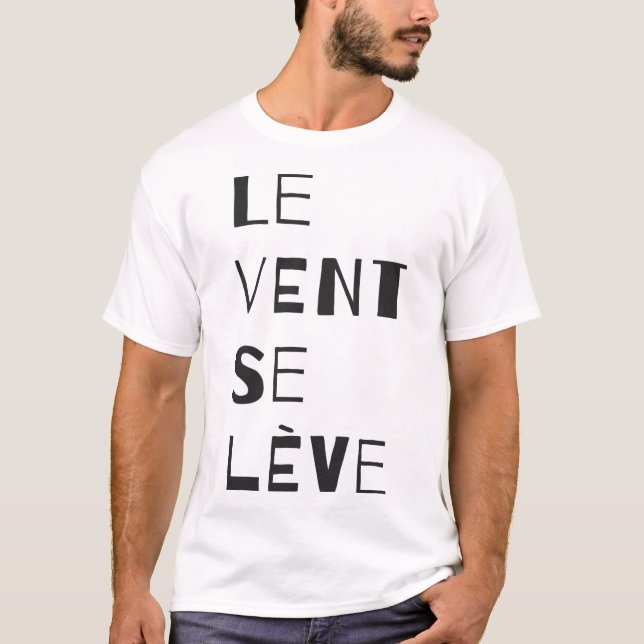 Le Vent Se Leve - T-Shirt Preto (Frente)