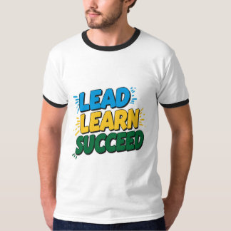 "LEAD LEARN SUCESSO Slogan T-Shirt for Men" "Inspi