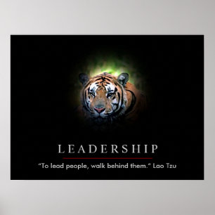 Leadership Tiger Eyes Poster Impressão