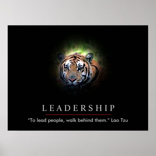 Leadership Tiger Eyes Poster Impressão (Frente)