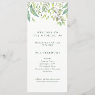 Leafy Green Programa de Casamento Trendy Waterco