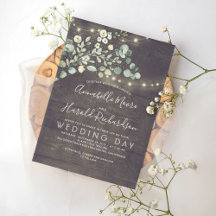 Leafy Greenery | Convite Rustic Country Weditation