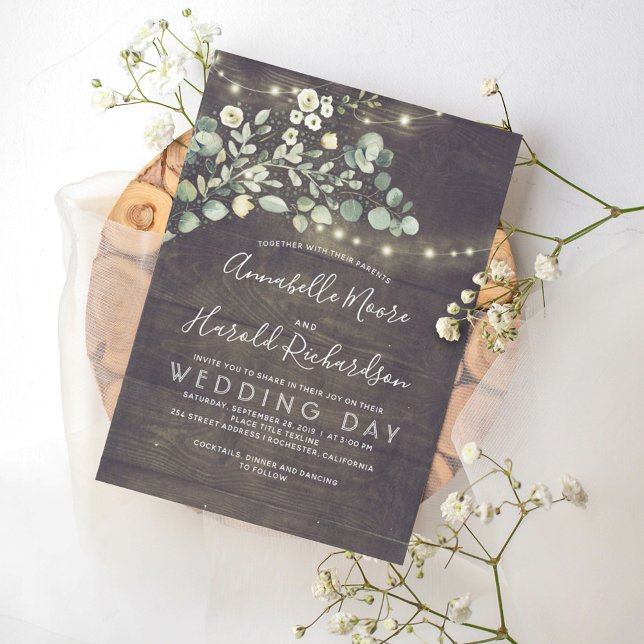 Leafy Greenery | Convite Rustic Country Weditation (Criador carregado)