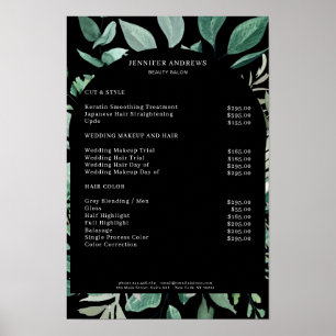 Leafy Price List Poster