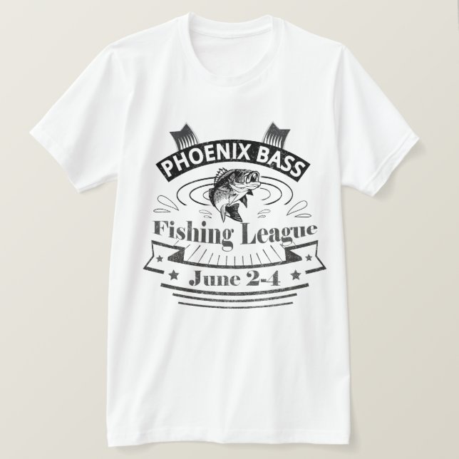 LEAGUE DE PESCA À BASE DE PHOENIX, Camisa de Pesca (Frente do Design)