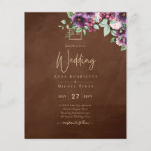 Leah G Brown Berry Plum Púrpura Casamento outono