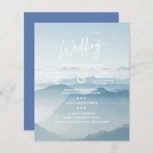 Leah G BUDGET Snowy Mountain Convite de casamento
