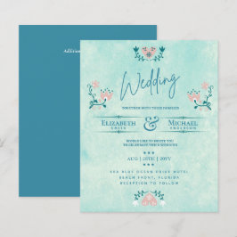 Leah G Convite de casamento ORÇAMENTAL Folk Art Te