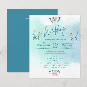 Leah G Convite de casamento ORÇAMENTAL Folk Art Te