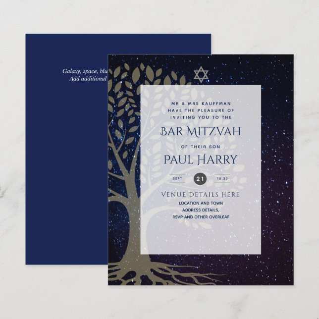 Leah G Elegante Bar de Música Mitzvah Jewish Torah (Frente/Verso)