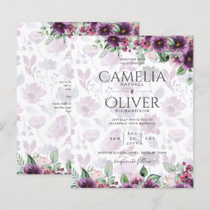 Leah G Plum Purple Berry Floral Casamento Fall Win
