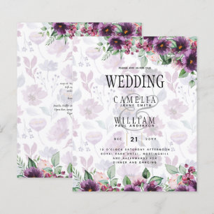 Leah G Plum Purple Berry Floral Casamento Fall Win