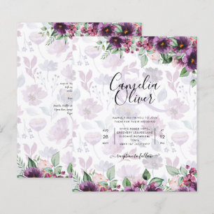 Leah G Plum Purple Berry Floral Casamento Fall Win