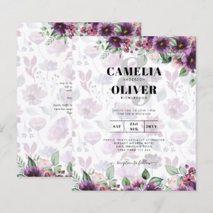Leah G Plum Purple Berry Floral Casamento Fall Win