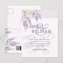 Leah G Purple WISTERIA Lace Convite de casamento F