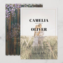 Leah G Rustic WISTERIA Lace Convite de casamento F