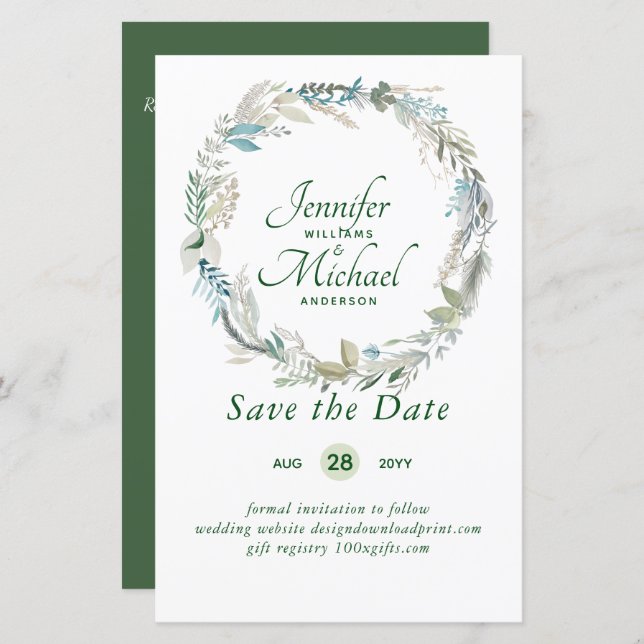 LeahG BUDGET Datas de Salvamento Lavanda Rua (Frente/Verso)