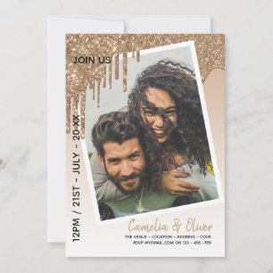 LeahG Glitter Drives o Convite de casamento de Sob