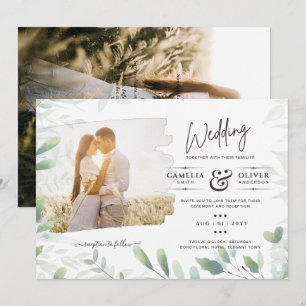 LeahG Greenery deixa Convite de casamento de OVERL