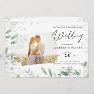 LeahG Greenery deixa Convite de casamento de OVERL