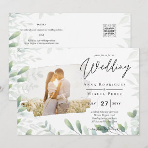 LeahG Greenery deixa Convite de casamento de OVERL