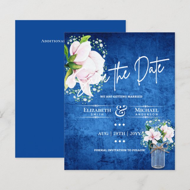 LeahG ORÇAMENTO Salvar as Magnolias Rosa De Data (Frente/Verso)