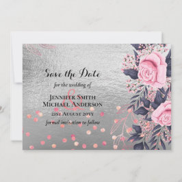 LeahG Prata Navy Rosé Dourado Floral Casamento