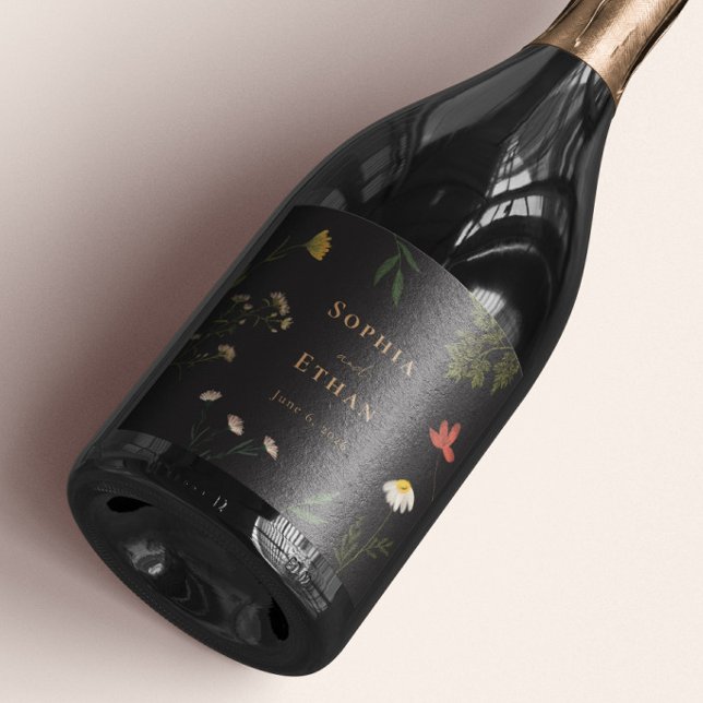 Leander Elegant Floral Wedding Bottle Labs (Criador carregado)