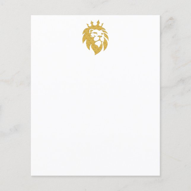 Leão com Coroa - Estilo Dourado 1 (Frente)