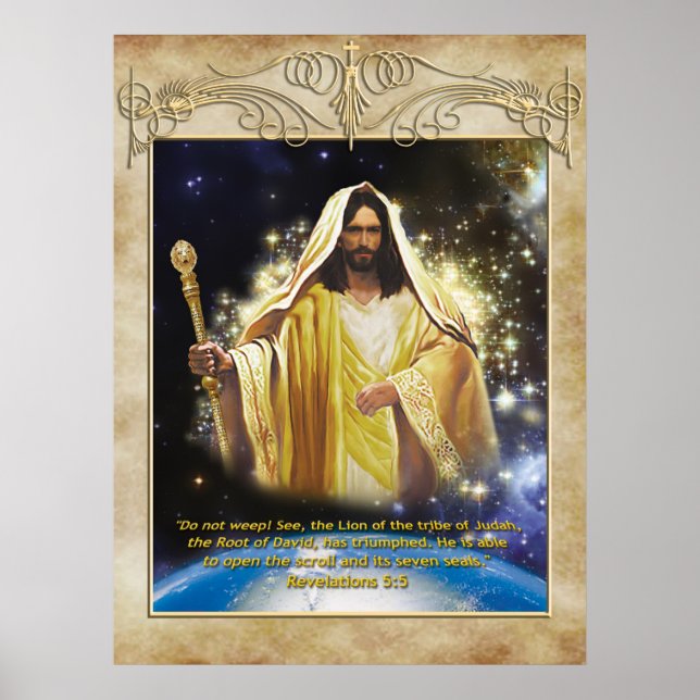 Leão Da Tribo Judah Poster (Frente)