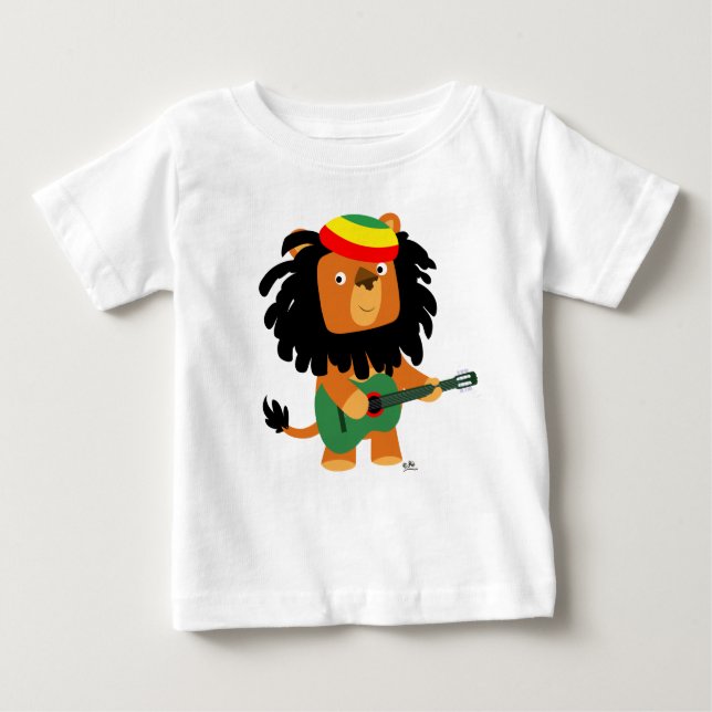 Leão de animação bonito de camiseta Zion Baby (Frente)