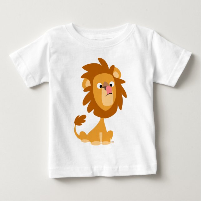 Leão de animação de Bobo bonito! Baby T-Shirt (Frente)