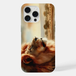 Leão de Aquarela na Savana