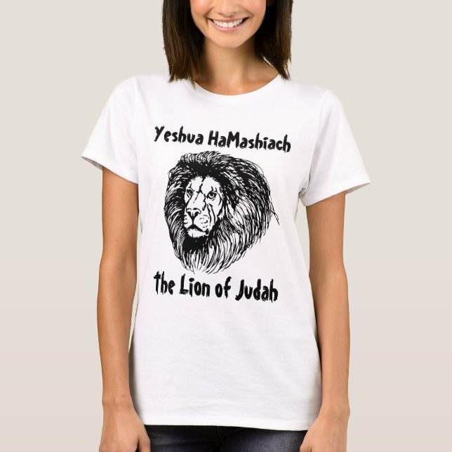 Leão de camisetas Judah, YESHUA JESUS (Frente)