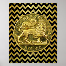 Leão de Judah Rasta Solomon Jah Rastafari Poster