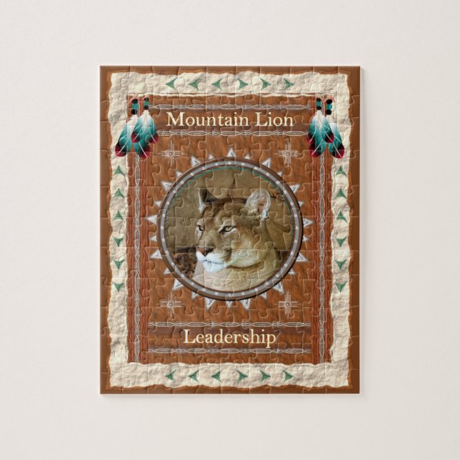 Leão de Montanha - Liderança - Quebra-cabeça de Ji (Vertical)