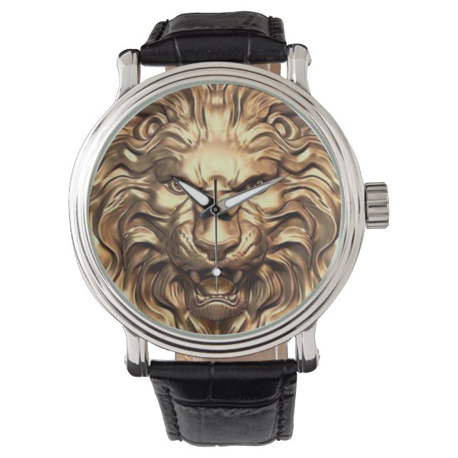 Leão de Ouro Rugindo Relógio eWatch (Frente)